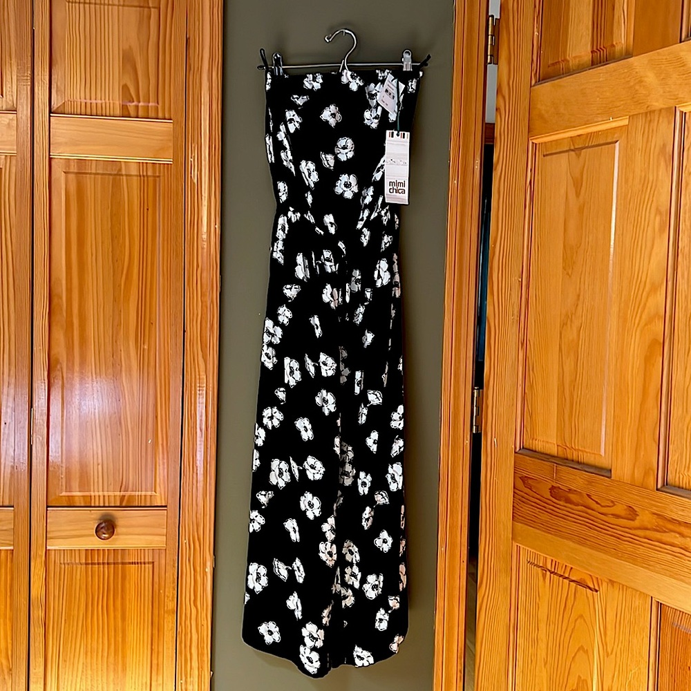 Mimi Chica black and white jumpsuit, size small